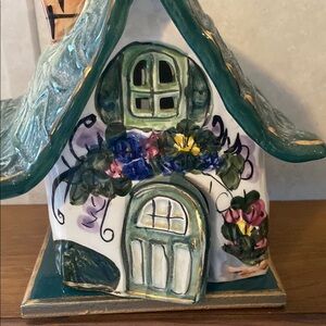 Charming Ceramic Cottage Figurine